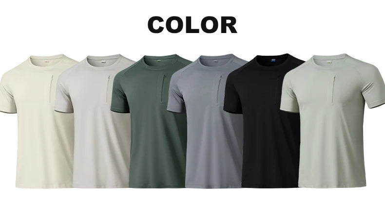 EUMERGX Hiking Short Sleeve T-Shirt For Men Outdoor Quick Dry Functional Cool T-Shirt Camping Climbing Trekking Short Sleeve Tee