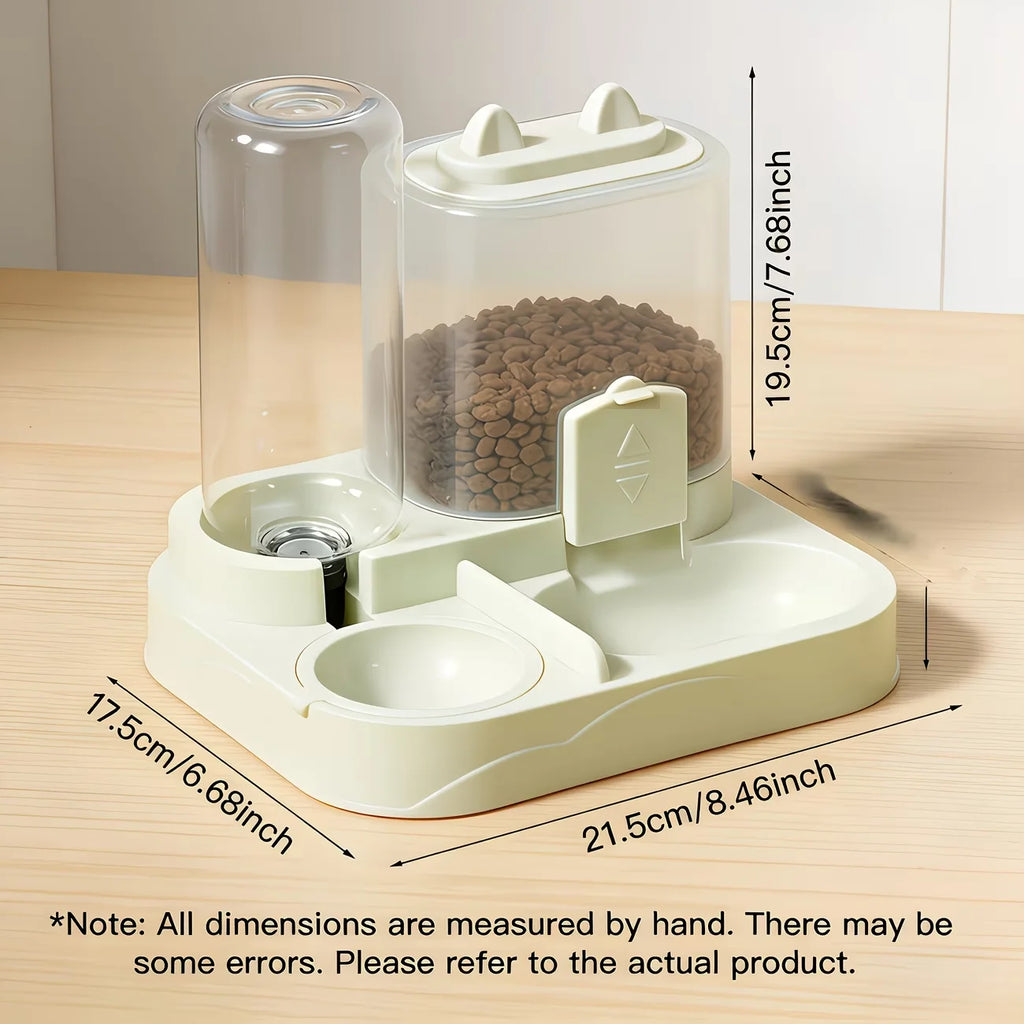 2-in-1 Large Pet Feeder & Water Dispenser – Food & Water Bowl Combo