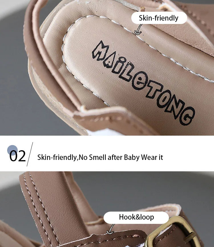 Korean Style Sport Sandal for Children Summer Toddler Shoes Soft-soled Non-slip Student Beach Sandals for Kids Boys Girls H05303