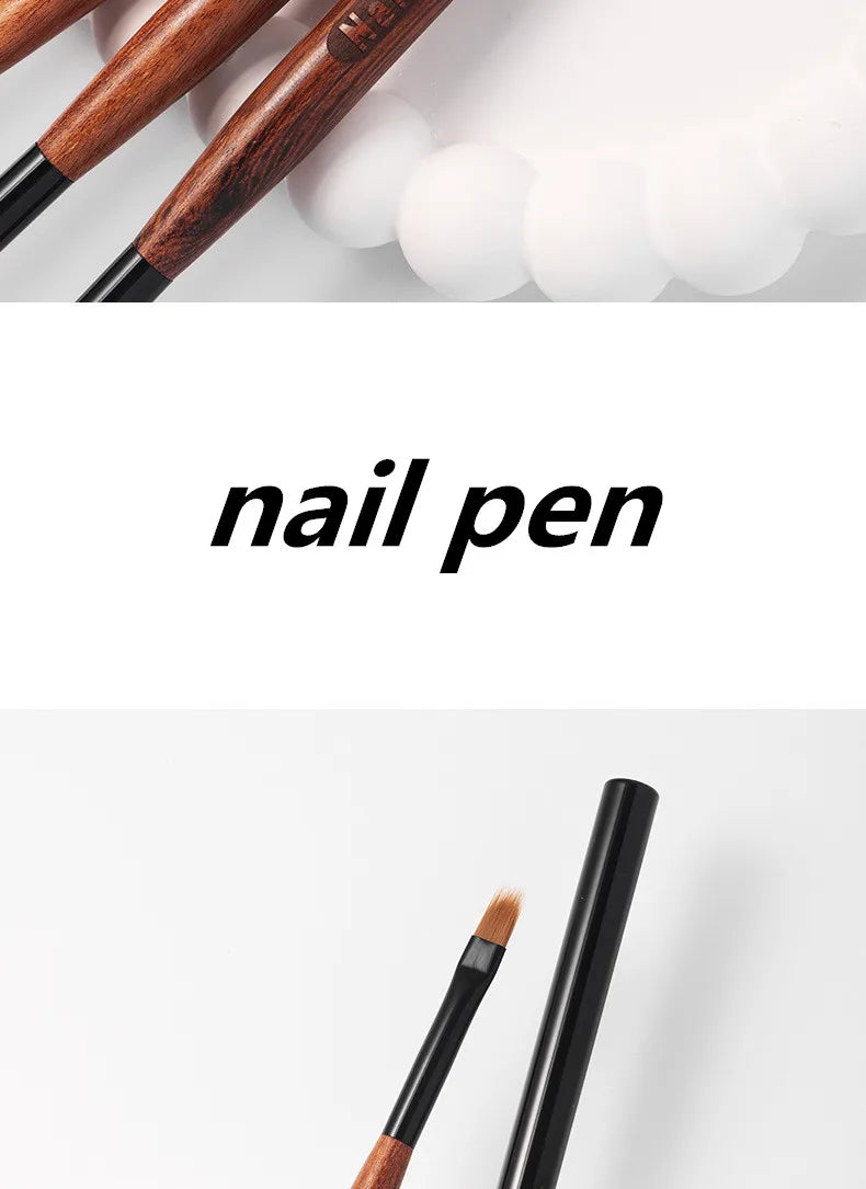 Gradient Nail Art Brush Acrylic Nail Ombre Pen DIY UV Gel Brushes Painting Drawing Flowers Nails Brush Manicure Tools for Salon