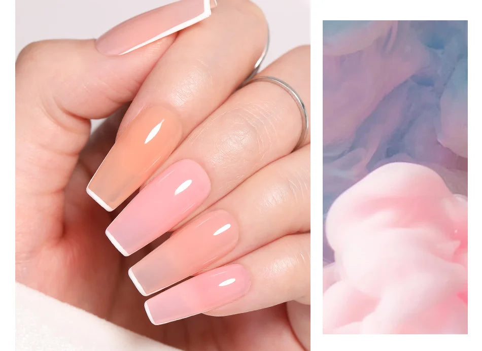 BORN PRETTY 10ml Translucent Jelly Nude Gel Nail Polish Colorful  Varnish Semi Permanent UV LED Nail Art  Manicure Gel