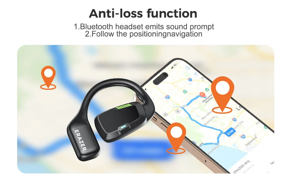 XP6 Bluetooth headset with AI translation 165 languages Long battery life Non-in-ear sports game headset