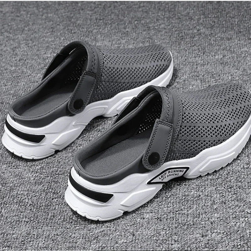 Men Sandals Platform Sandals Designer Mesh Mules Breathable Padded Beach Slippers 2024 Slip on Lightweight Men Sneakers