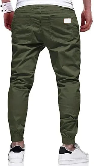 2025New Men's Casual Sports Pants Sweatpants Male Jogger Cargo Harem Pencil Pants Trousers Multi-pocket Sweatwear