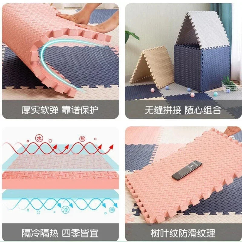 Baby Foam Play Mat 12pcs – Interlocking Puzzle Floor Tiles 30x30cm Soft Kids Carpet