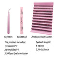 DIY Lashes Extension kit Eyelashes 200 PCS Clusters Lash Bond and Seal Makeup tools  for gluing Lashes Gluing Glue Accessories