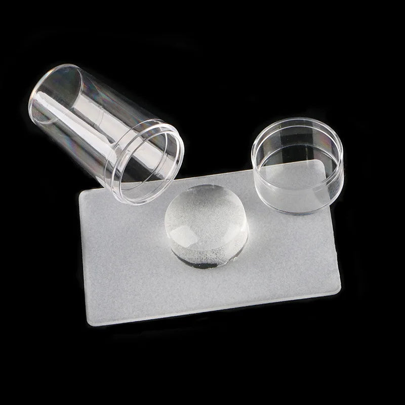 Silicone Stamping Plates Kit French Manicure Design Plate Stamp Polish Stencil Template Seal Stamper Scraper Accessories Tools