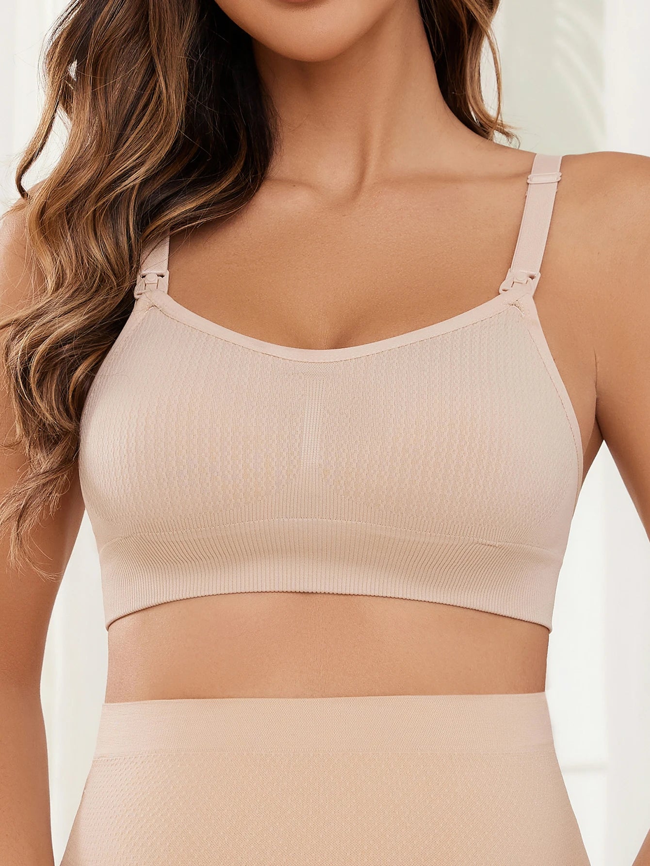3 Piece Set Of Women'S Breastfeeding Underwear Comfortable Without Steel Rings And Anti Sagging Gathering Breastfeeding Bra
