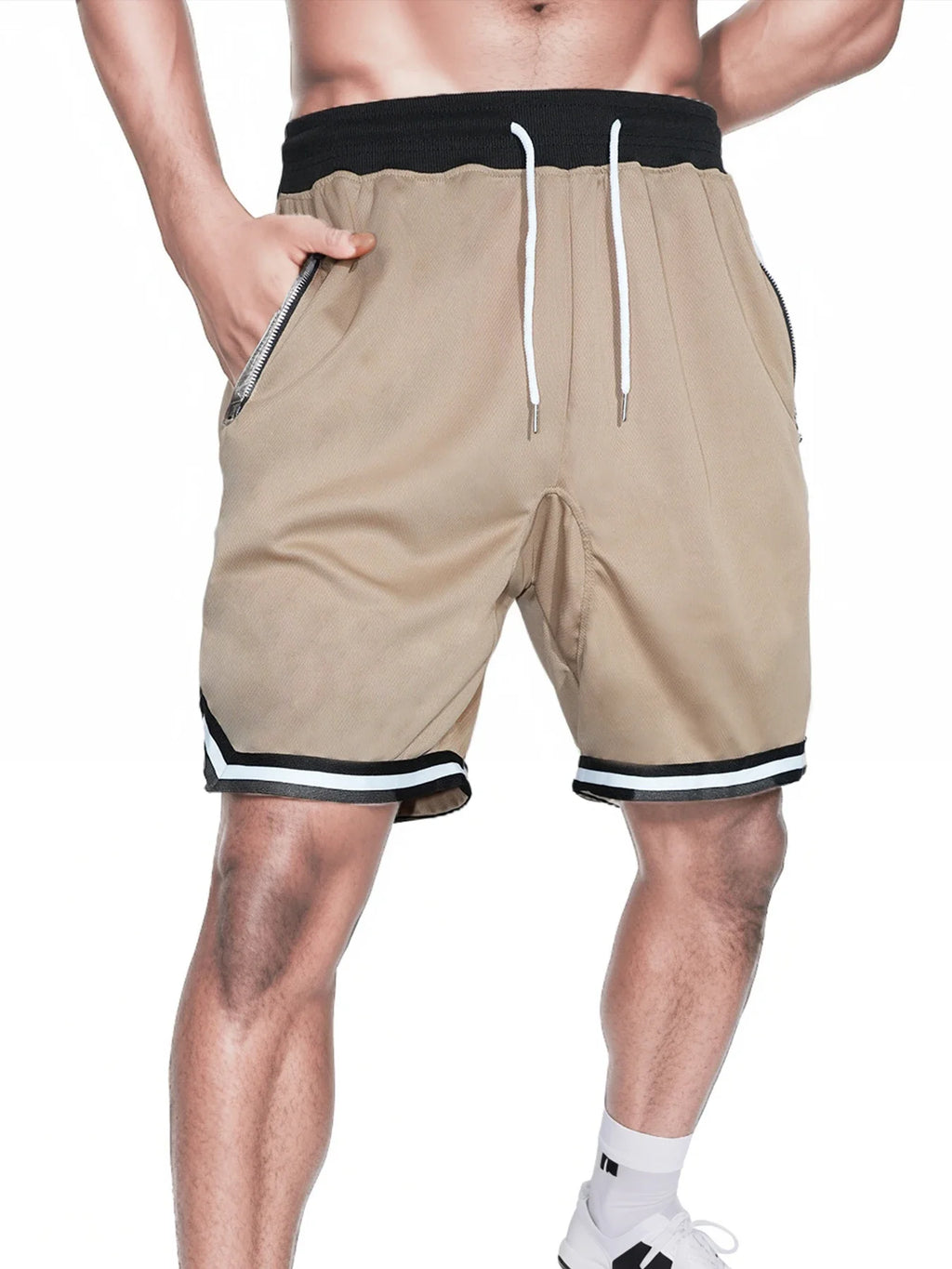 Men's Summer Loose Fit American Style Basketball Shorts - Thin Mesh, Quick - Dry for Sports Running and Casual Wear