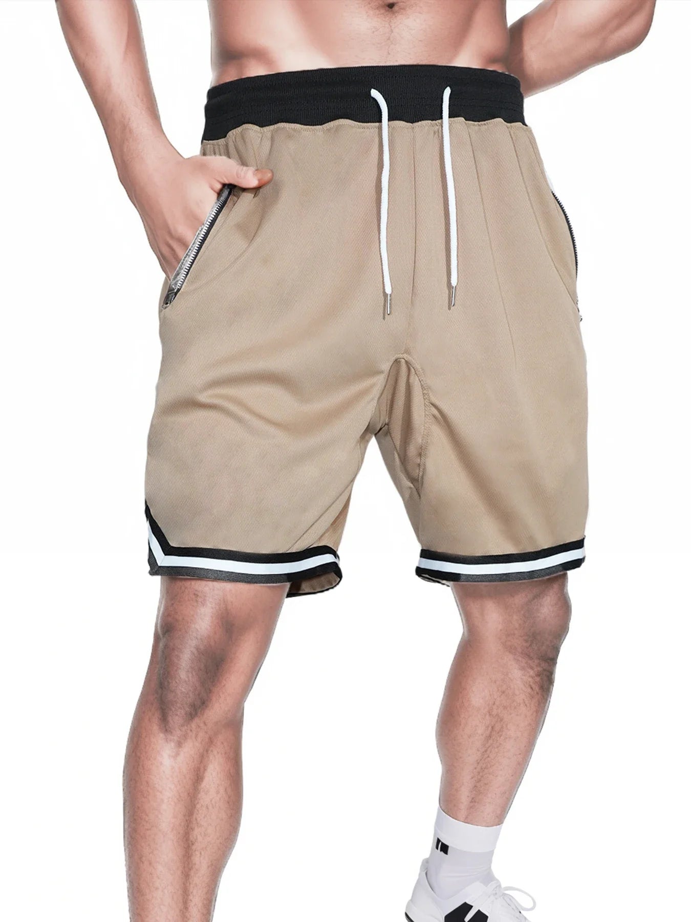 Men's Summer Loose Fit American Style Basketball Shorts - Thin Mesh, Quick - Dry for Sports Running and Casual Wear