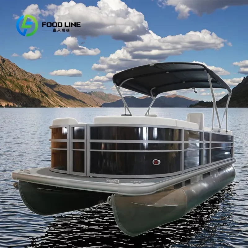 Inflatable Pontoon Yacht 16ft, High Quality Foldable Water Craft for Seaside Entertainment Fun