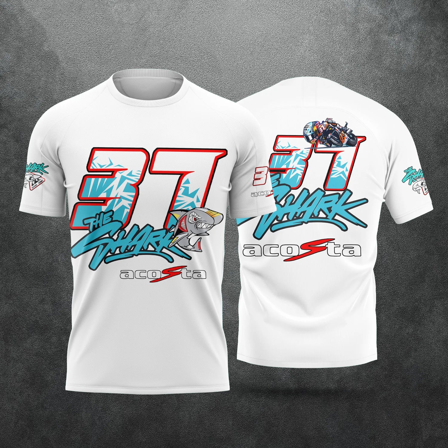 2026 New Racing No.37 Rider Pedro Acosta   Fan 3D Printed Pattern T-Shirt  the shark Men Women Summer Casual Short Sleeve