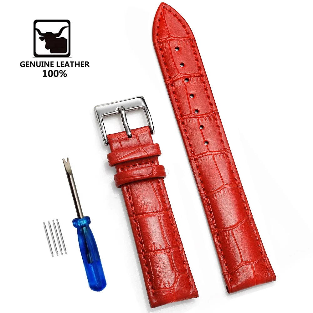 Premium Genuine Leather Watch Band – Multi-Size Wrist Strap