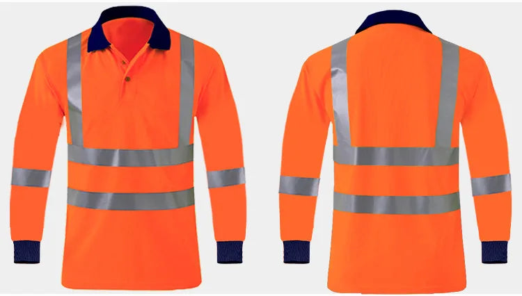 Safety Reflective T shirts High quality Working T-shirt with Reflection Tapes Road Construction Security Tops