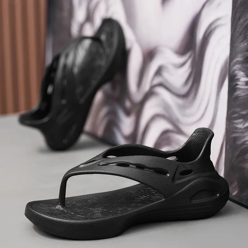 New Design Fashion Mens Flip-flops Casual Shoes Soft Slides Home Slippers Beach Shoes Men Slippers Indoor Outdoor Beach Sandals