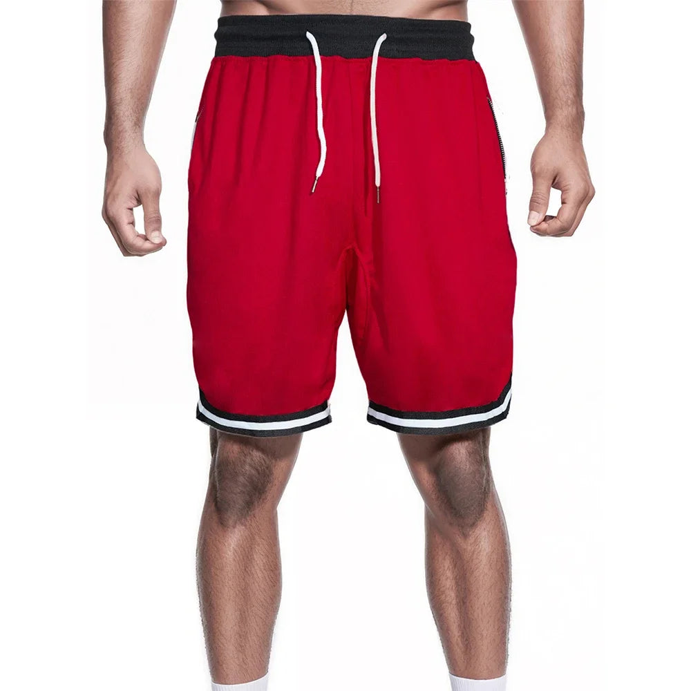 Men's Summer Loose Fit American Style Basketball Shorts - Thin Mesh, Quick - Dry for Sports Running and Casual Wear