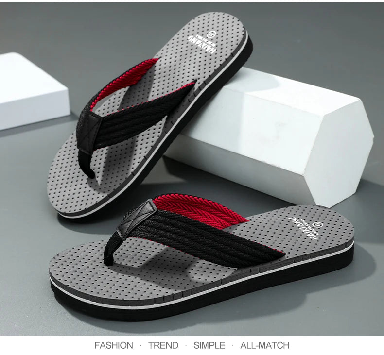 New Sandals Shoes Men Summer Men Flip Flops High Quality Beach Sandals Anti-slip Zapatos Hombre Casual Shoes 2025 Man Slippers