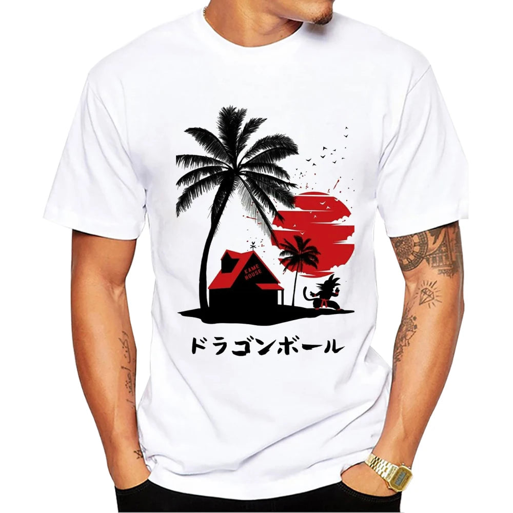 TEEHUB Kame House Print T-Shirt Fashion Cool O-neck Hattori Hanzo Men's T Shirt Short Sleeve Casual Men Clothing