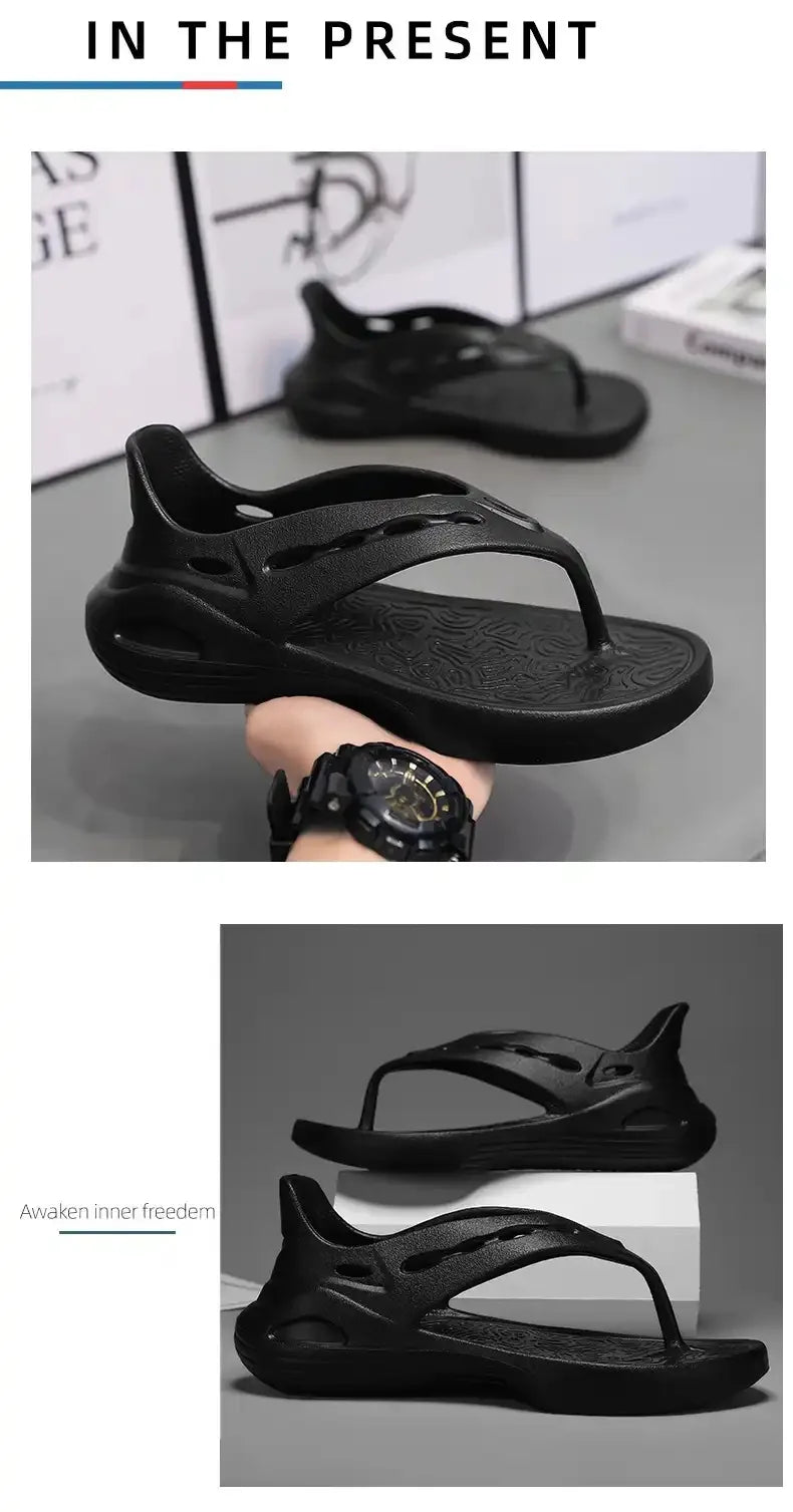 New Design Fashion Mens Flip-flops Casual Shoes Soft Slides Home Slippers Beach Shoes Men Slippers Indoor Outdoor Beach Sandals