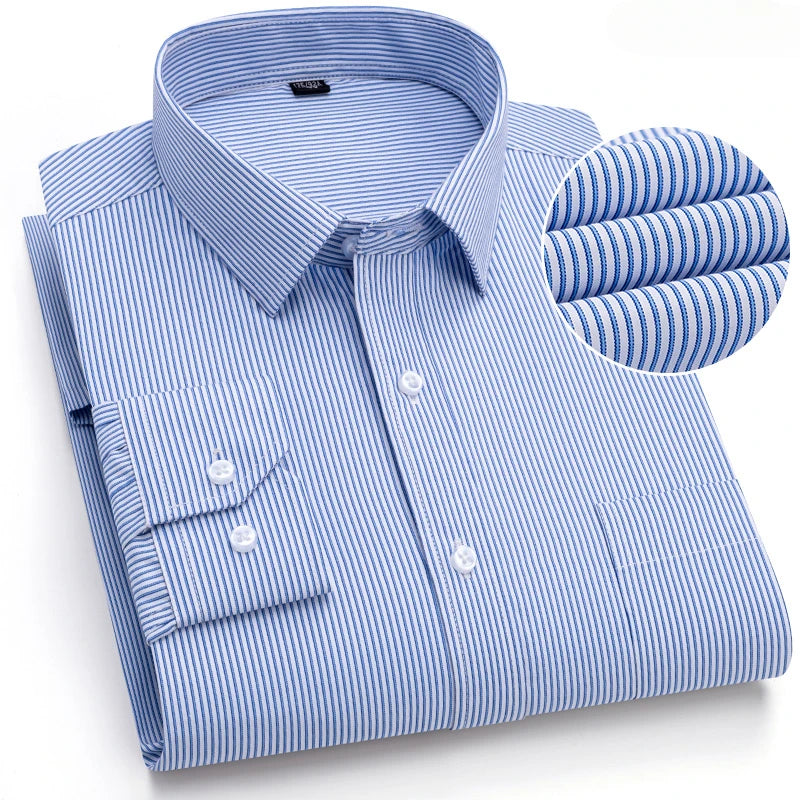 New in shirt elegant 40%cotton long-sleeve shirts for men slim fit Casual plain shirt plaid designer tops houndstooth clothes