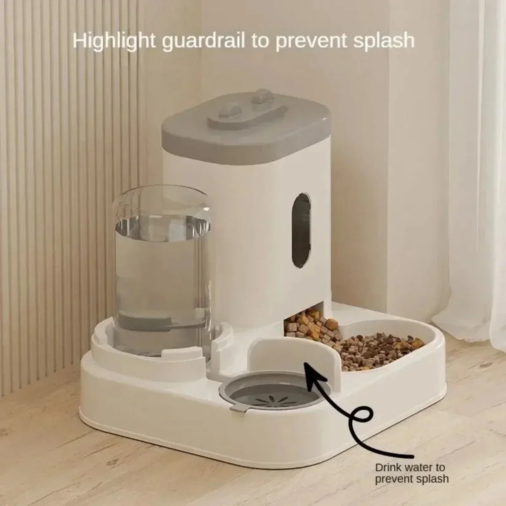 Automatic Pet Feeder with Water Fountain – Dog & Cat Food Bowl