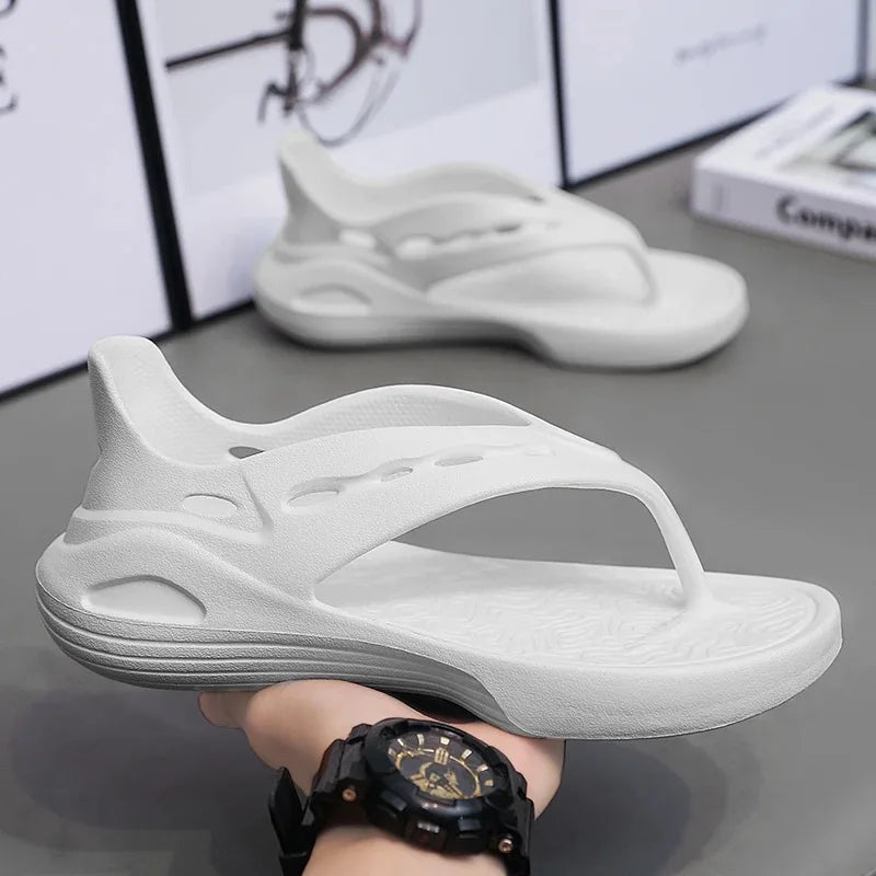 New Design Fashion Mens Flip-flops Casual Shoes Soft Slides Home Slippers Beach Shoes Men Slippers Indoor Outdoor Beach Sandals