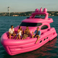 Large Custom Inflatable Yacht Pink Boat New High Quality PVC Outdoor Watercraft for Summer Party Leisure