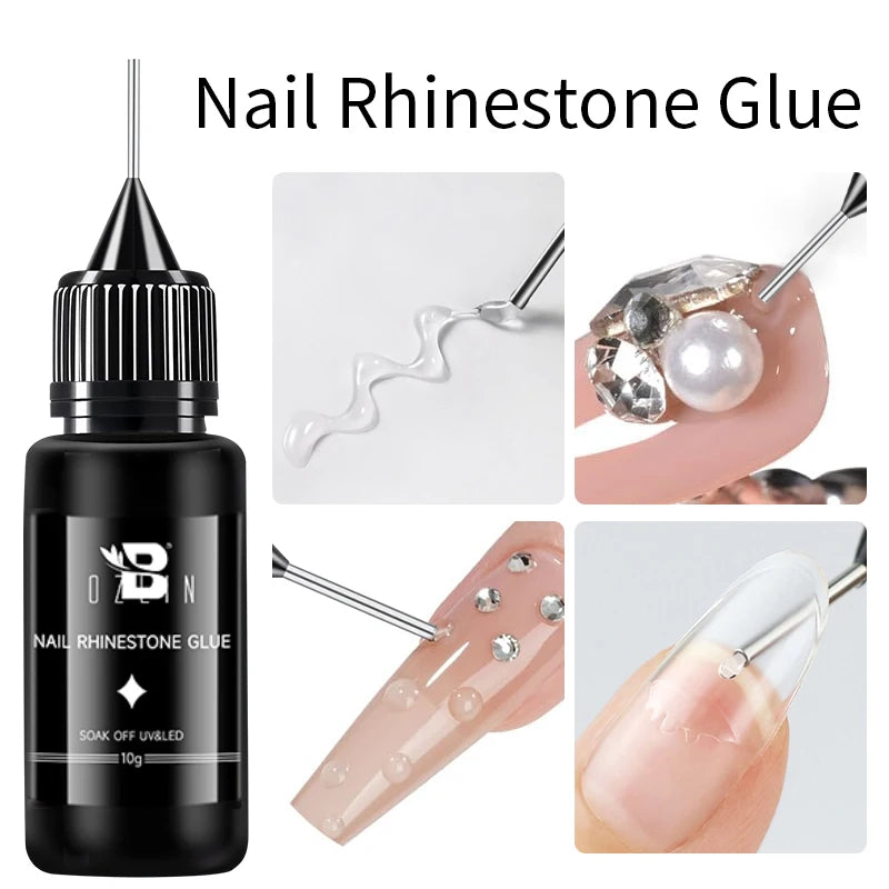 AWStorG 15ML Nail Tips Glue Gel For Falses Nail Tips Fast Extension 3 IN 1 Function Nails Art Transparent Gel Polish Soak Off UV