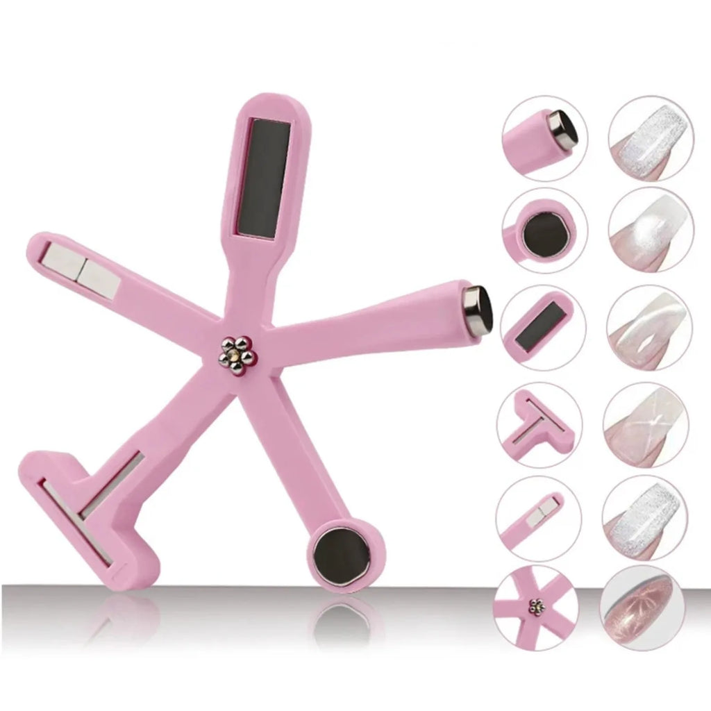 6-IN-1 Strong Magnetic Stick for Cat Magnet Polish Nail Magnet Tool Magnet Pen Nails Art Design Glitter Effect Manicure Tools
