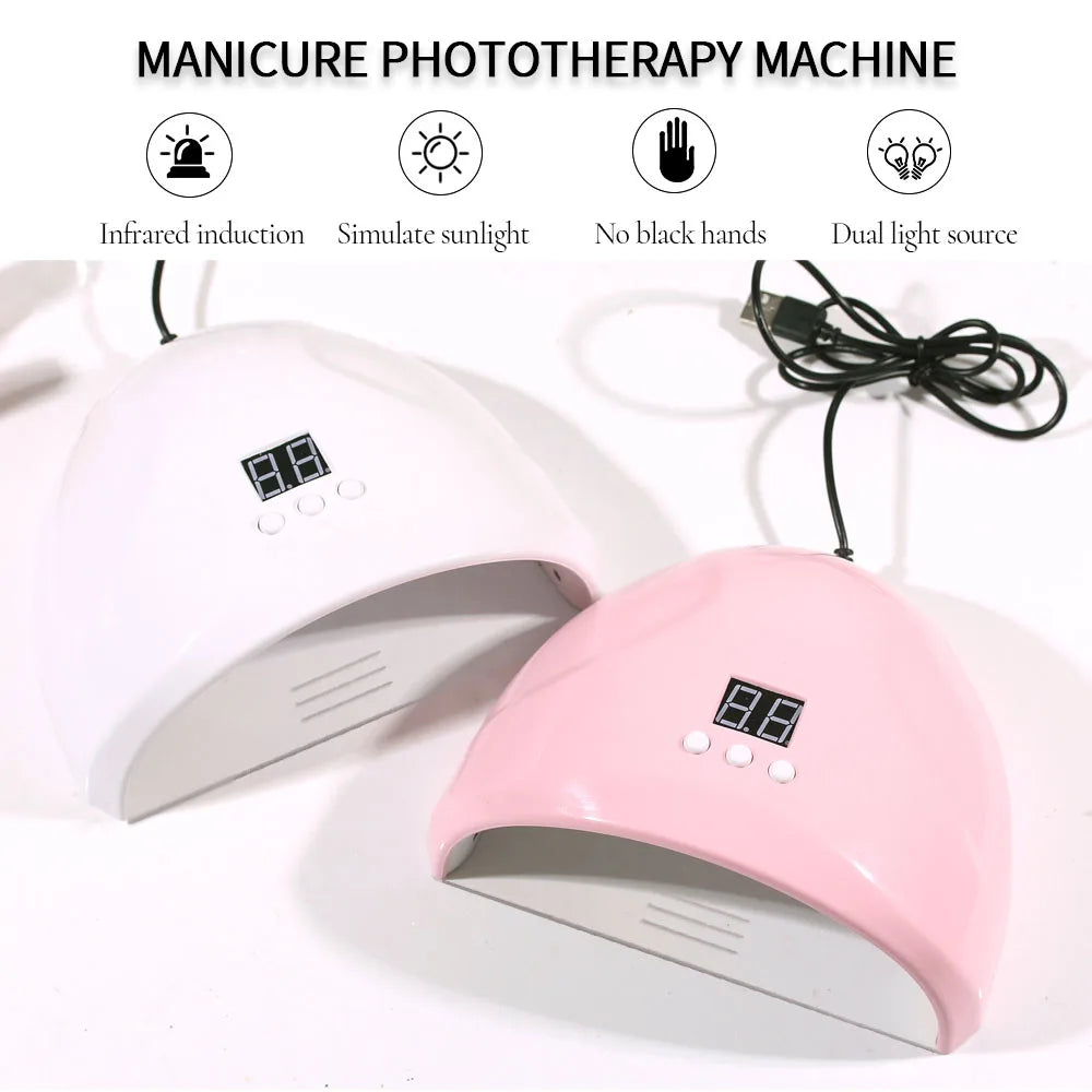 LULAA Portable Nail Lamp Professional Fast Curing Nail Dryer  UV LED Nail Light for Acrylic nails Gel polish Travel Home