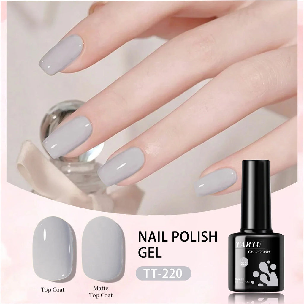 TARTU 8ml Gel Nail Polish Rose Pink Red Gray Burgundy Nails Art Soak Off UV/LED Manicure Semi Permanent gel polish