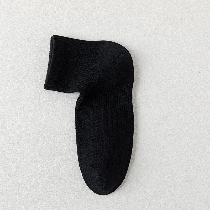 1/3 Pairs Men's Cotton Antibacterial No-Show Socks - Summer Thin Moisture-Wicking Breathable Sports Ankle Socks