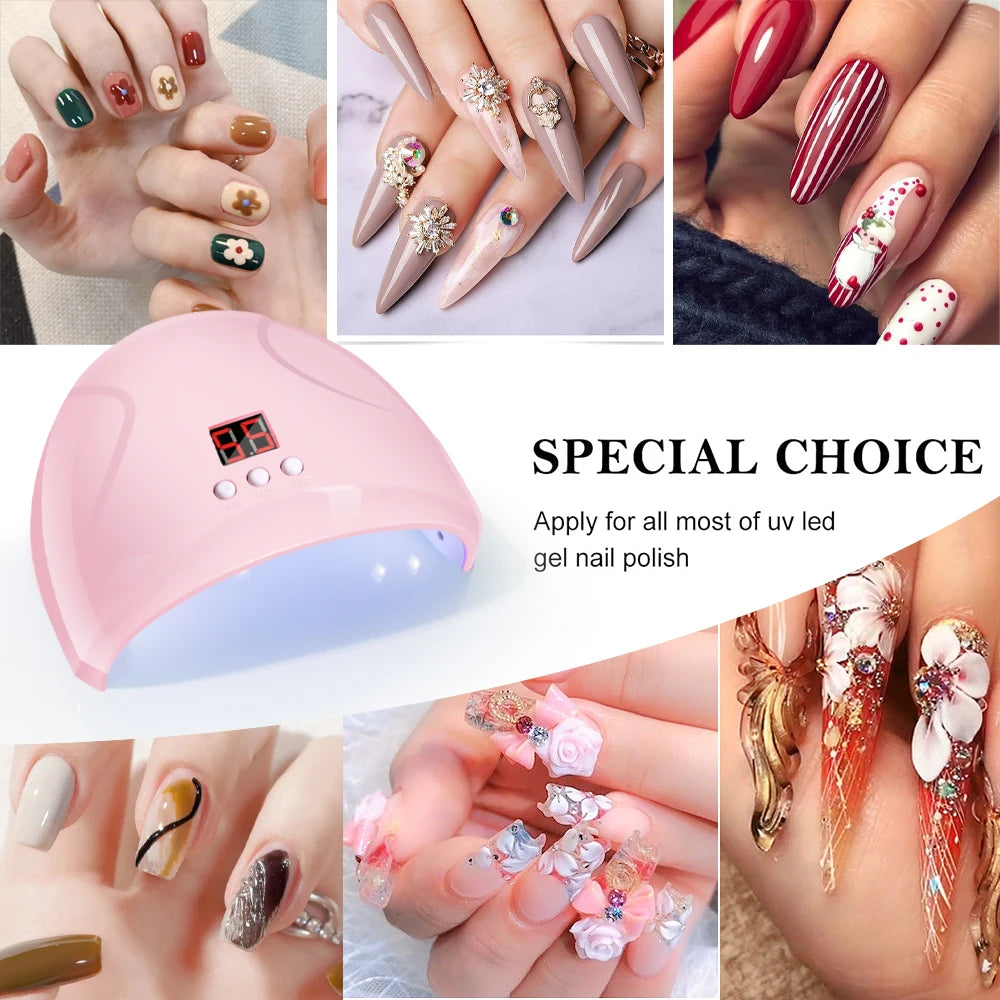 LULAA Portable Nail Lamp Professional Fast Curing Nail Dryer  UV LED Nail Light for Acrylic nails Gel polish Travel Home
