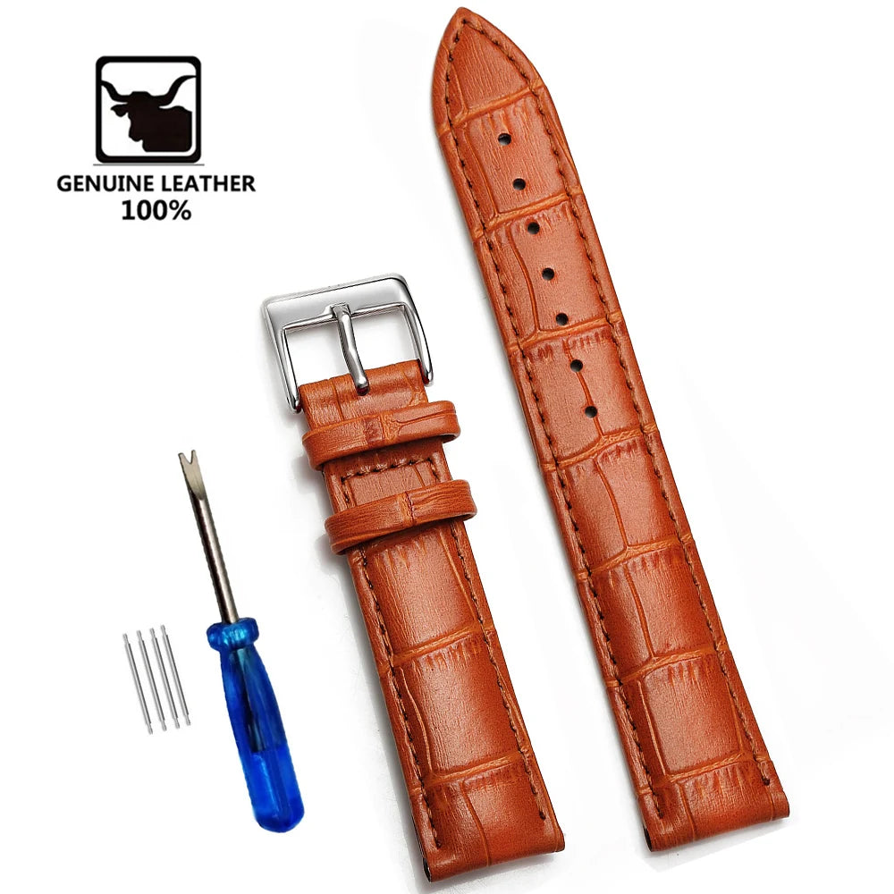 Premium Genuine Leather Watch Band – Multi-Size Wrist Strap