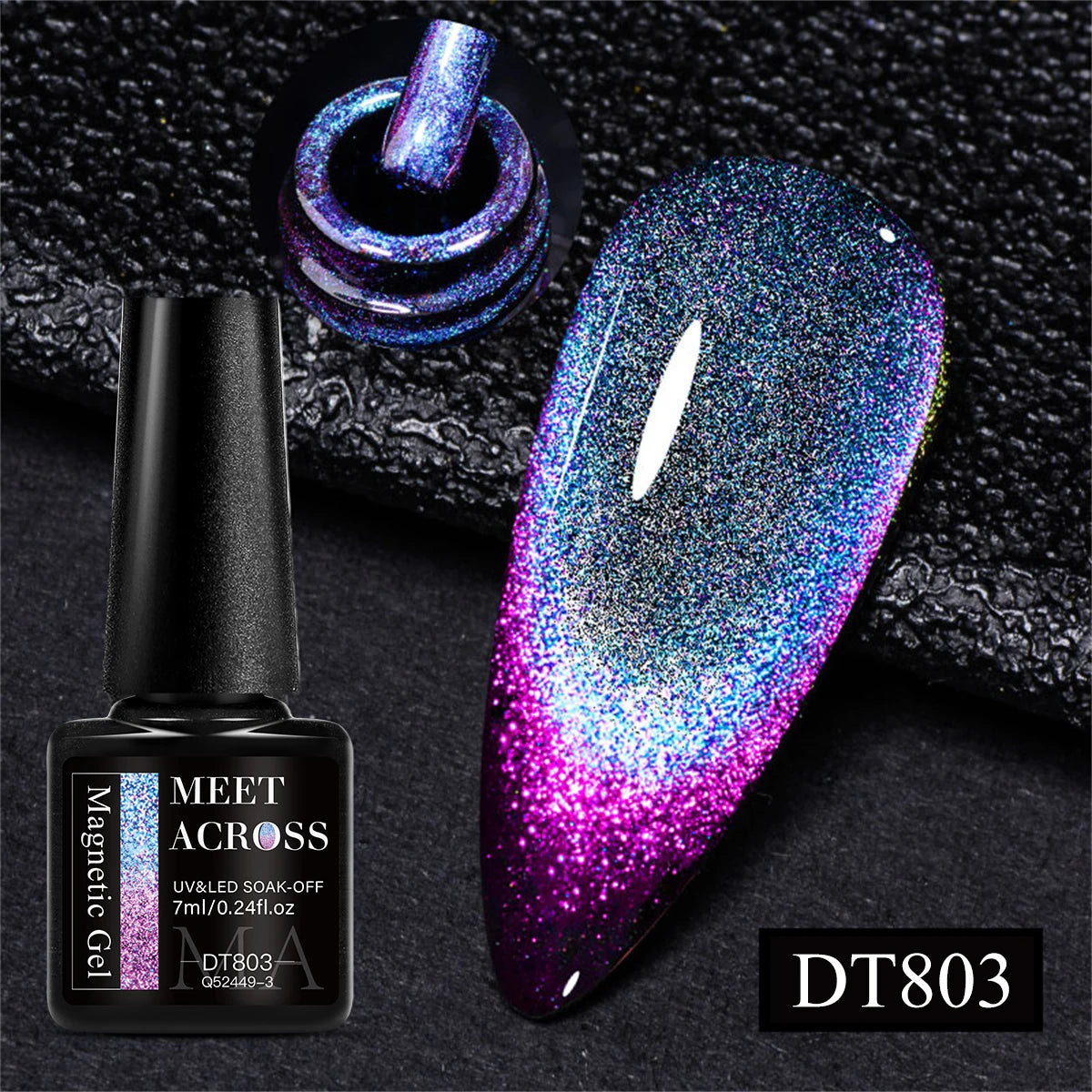 7ml Aurora Cat Magnetic Gel Nail Polish Blue Nails Sparkling Glitter Semi-Permanent Nail Art Soak Off UV Gel Varnish Manicure