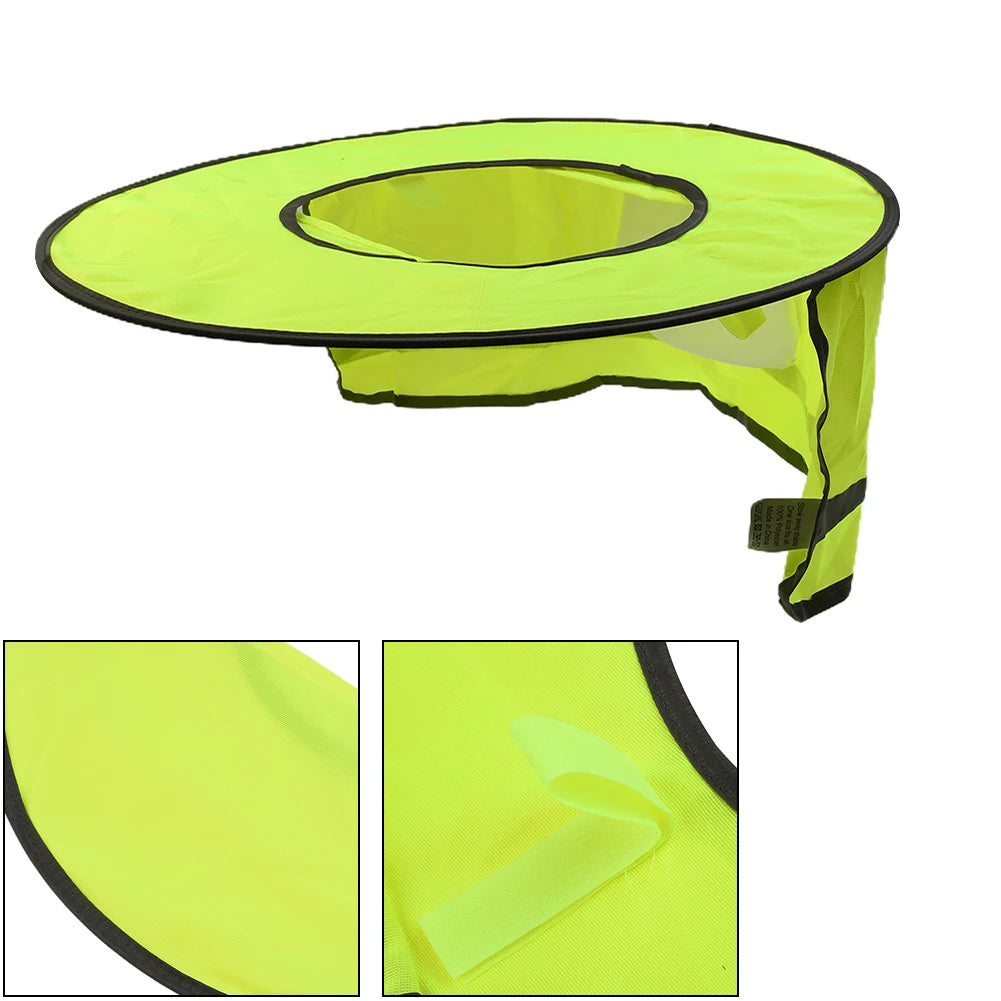 Outdoor Safety Hat Neck Shield Cover Sun Shade High Visibility Reflective Strip Workplace Safety Supplies For Construction Site