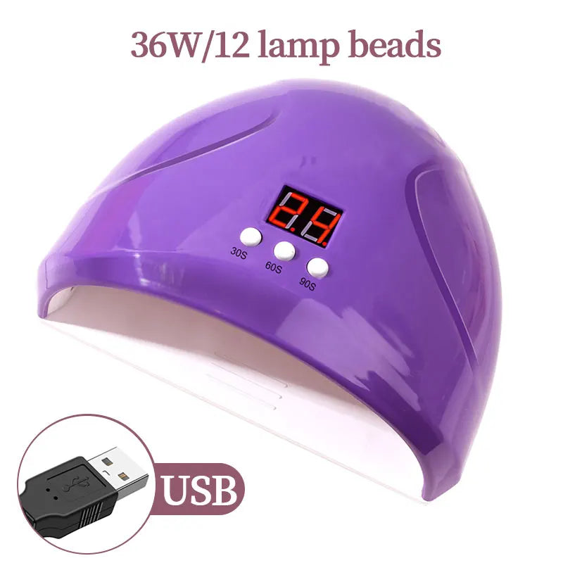 LULAA Portable Nail Lamp Professional Fast Curing Nail Dryer  UV LED Nail Light for Acrylic nails Gel polish Travel Home
