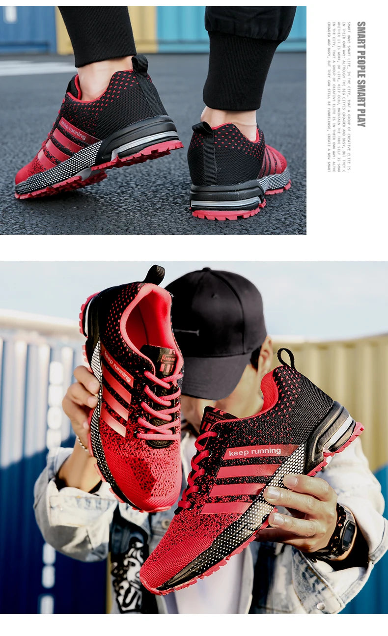 Men Shoes Comfortable Non-Slip Stable Shock Absorption Light Couple Shoes and Men's Sneakers Mesh Breathable Casual Basket Homme
