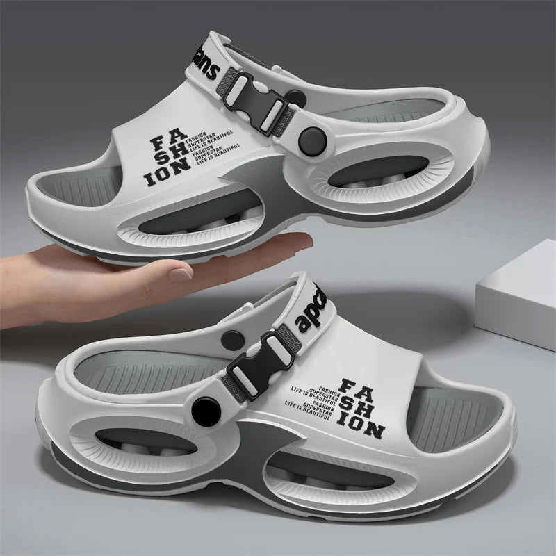 2025 Men's Beach Slippers Outdoor Sandals Comfortable Soft Sole EVA Slide Clogs Casual Shoes Men Women Beach Sandals Big Size
