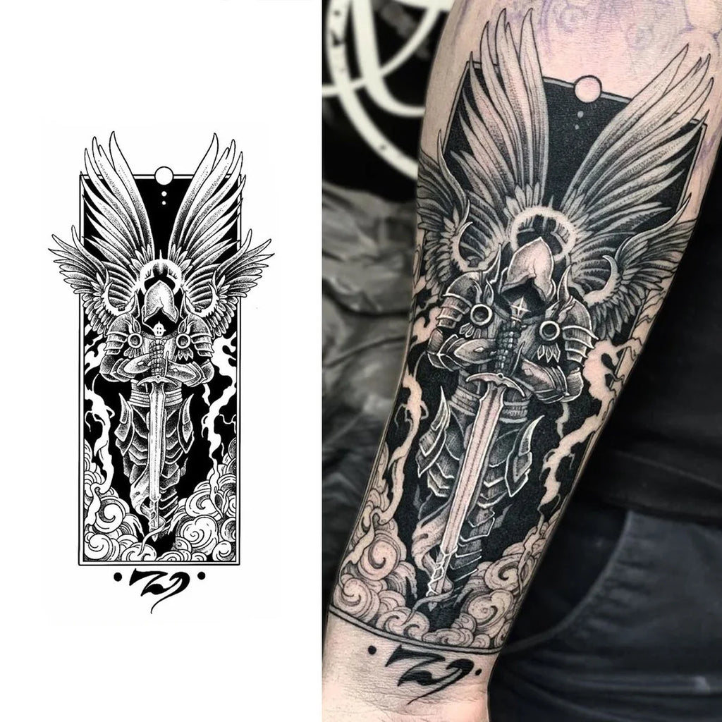 Angel comes  Temporary Tattoo,Lasts To 15 Days New Technology Magic Waterproof Semi Permanent Sticker.