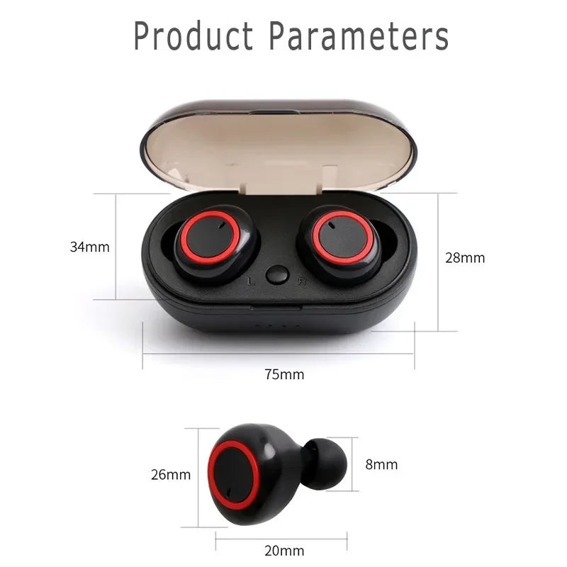 New style TWS Y30 Bluetooth Sports Headphones Y30Wireless Bluetooth 5.0 touch sports noise-cancelling headphones with microphone