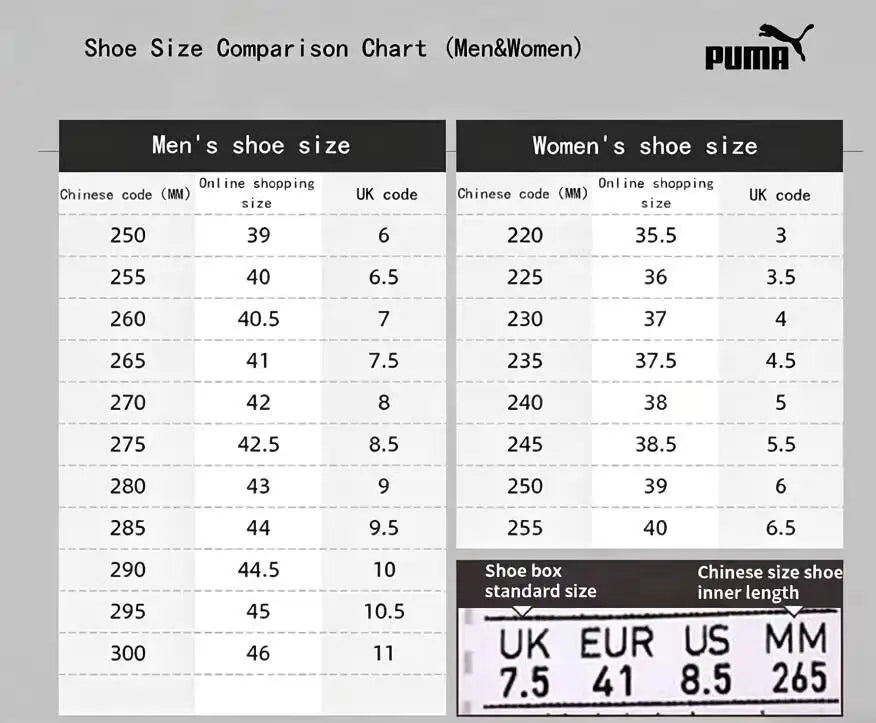 PUMA Unisex 2026 Spring Comfort Versatile Low Top Flat Casual Sports Sneakers 404490-09
