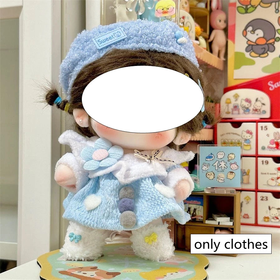 20cm Cotton Doll Clothes Cute Dress Lolita Vintage Doll Clothes for Plush Doll Idol Dolls For Cotton Stuffed Dolls  Accessories