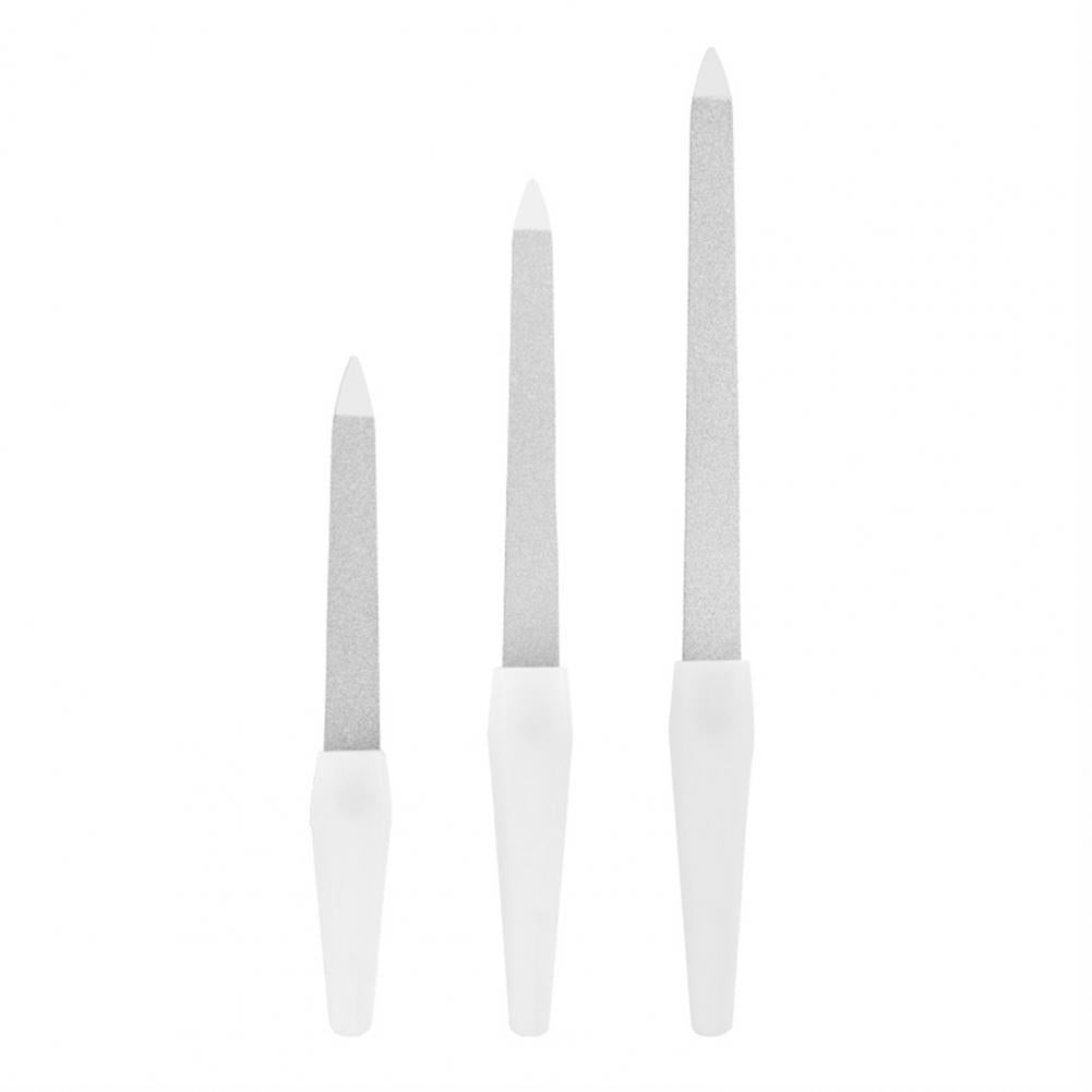 Durable Manicure File Lightweight Dual Use Stainless Steel Beauty Nail File Nail Care Tool Cuticle Pusher Nails Art Tools