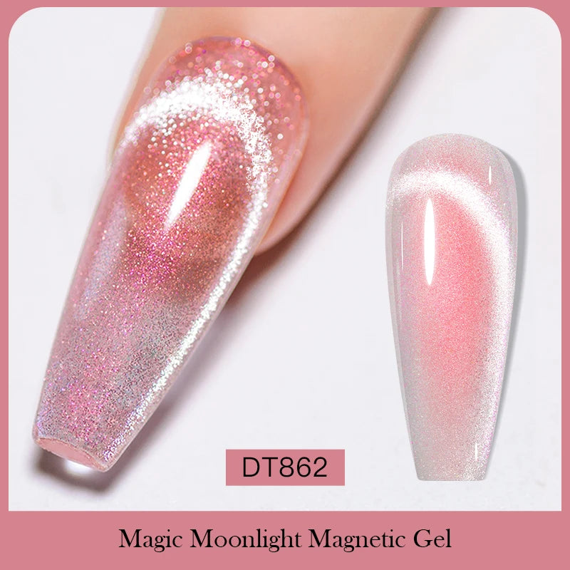 7ml Aurora Cat Magnetic Gel Nail Polish Blue Nails Sparkling Glitter Semi-Permanent Nail Art Soak Off UV Gel Varnish Manicure