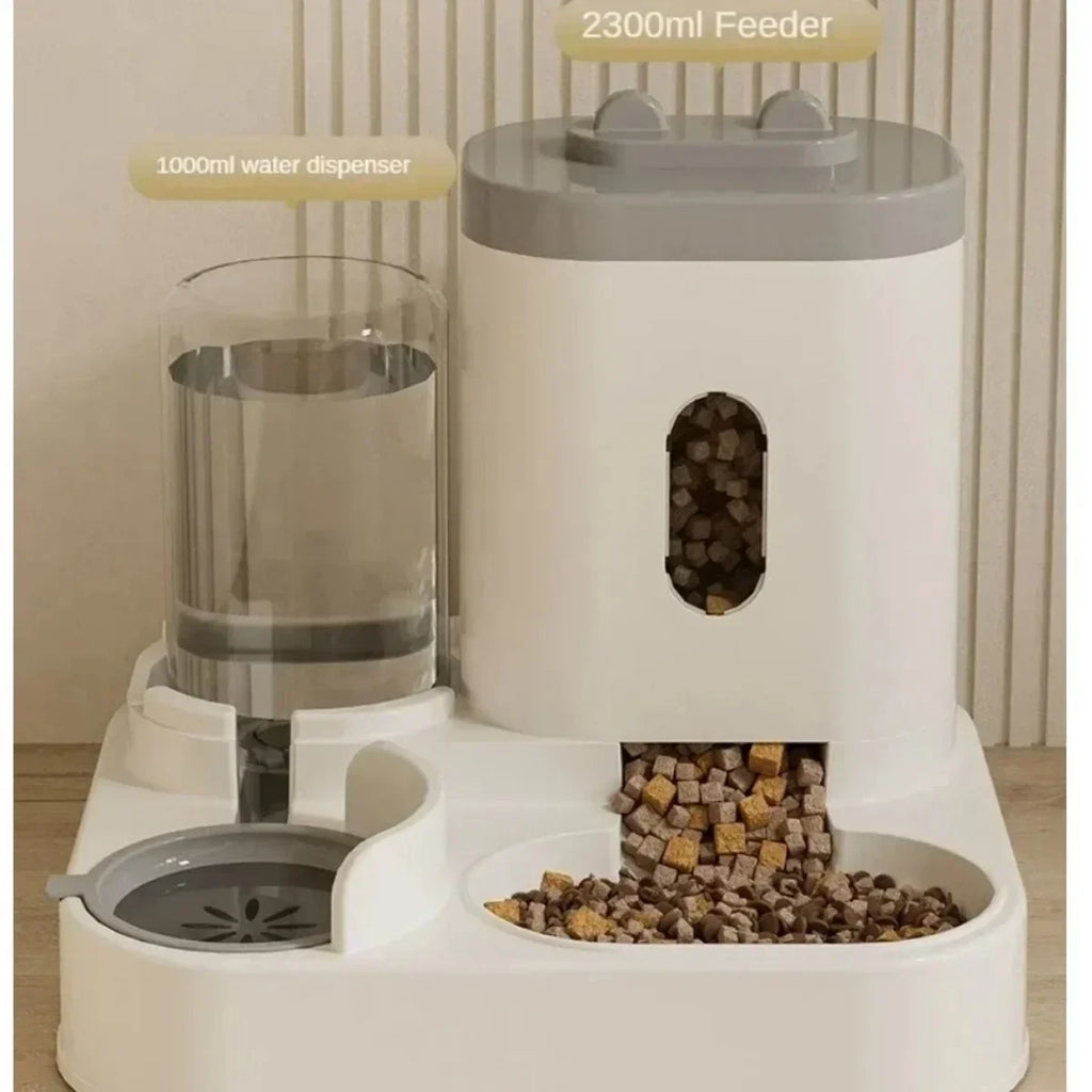 Automatic Pet Feeder with Water Fountain – Dog & Cat Food Bowl