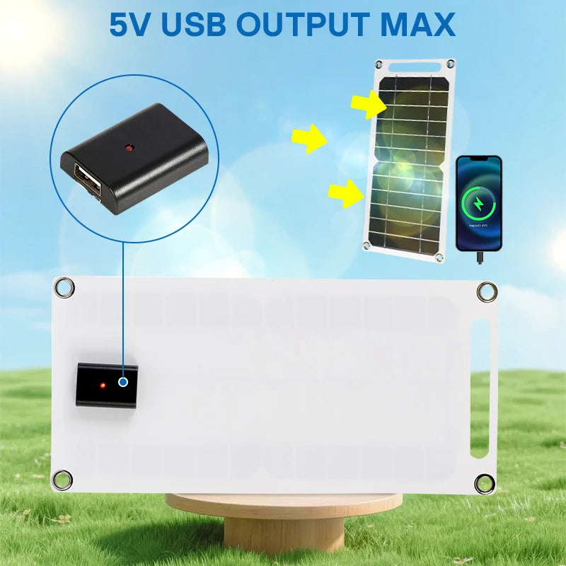5V 35W Sunpower Portable Solar Panel With USB Safe Stabilize Charger For Phone Power Bank Outdoor Camping Home RV Gift Use