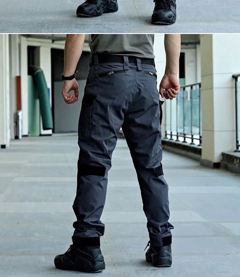 Military Tactical Cargo Pants Men Army Training Trousers Casual Multi Pockets Wear-Resistant Waterproof Pant Male Hiking Pants