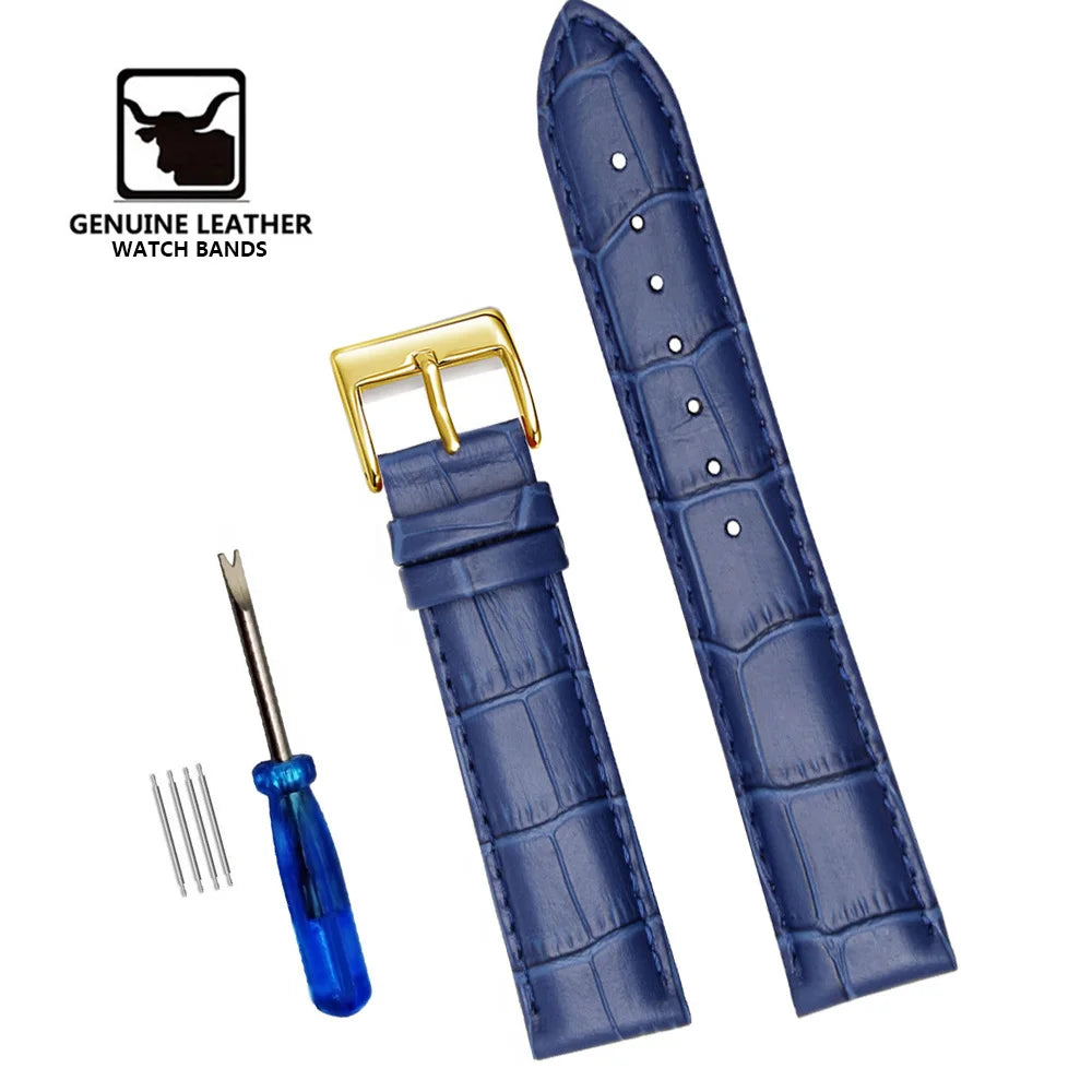 Premium Genuine Leather Watch Band – Multi-Size Wrist Strap