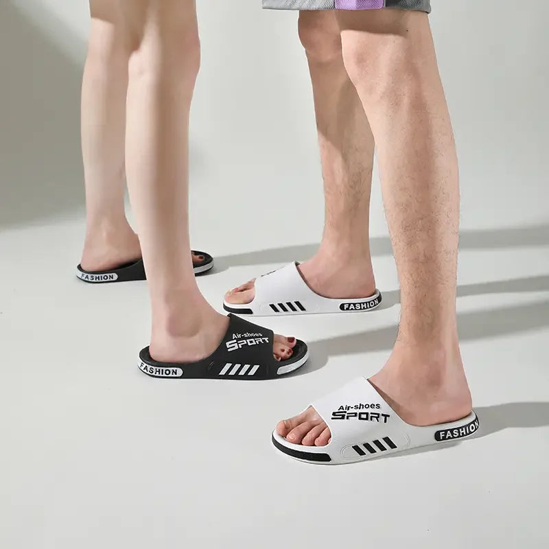 Men's Slippers Summer PVC Soft Slippers for Male Outdoor Thicken Anti-slip Beach Sandals Bathroom Home Flip Flop 2024 New Sandal